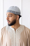 TrueFit Brimless Kufi Skullcap (Light Grey)