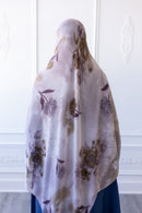 New Printed Chiffon Hijab - Orchid Bloom