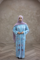 3D Couture Glam Abaya - Powder Blue