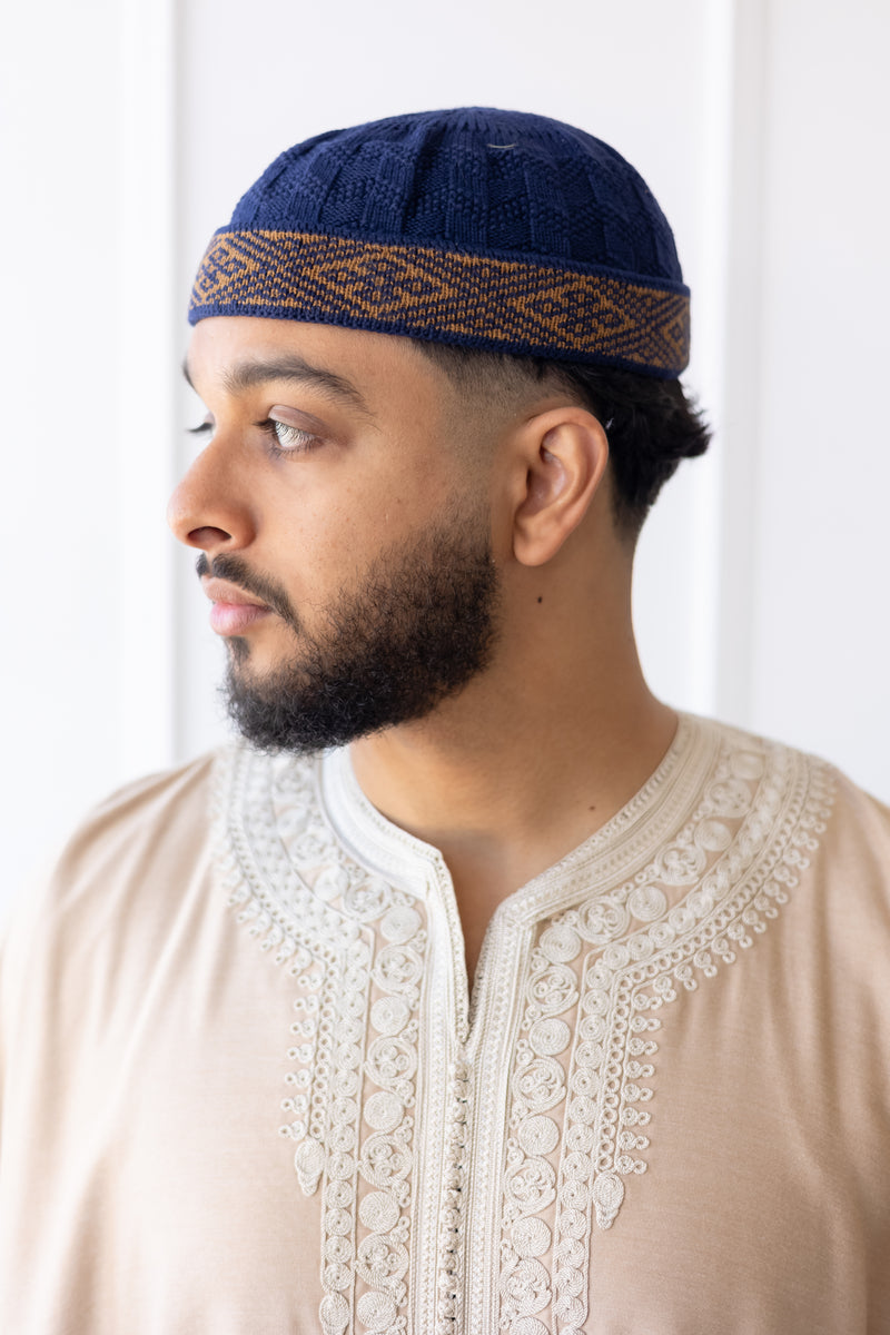 TrueFit Brimless Kufi Skullcap (Blue)