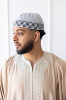 TrueFit Brimless Kufi Skullcap (Light Grey)