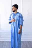 Sultan Moroccan 3/4 Sleeve Thobe (Sky Blue)