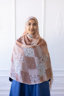 New Printed Chiffon Hijab - Rustic Patchwork