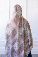 New Printed Chiffon Hijab - Mocha Patchwork
