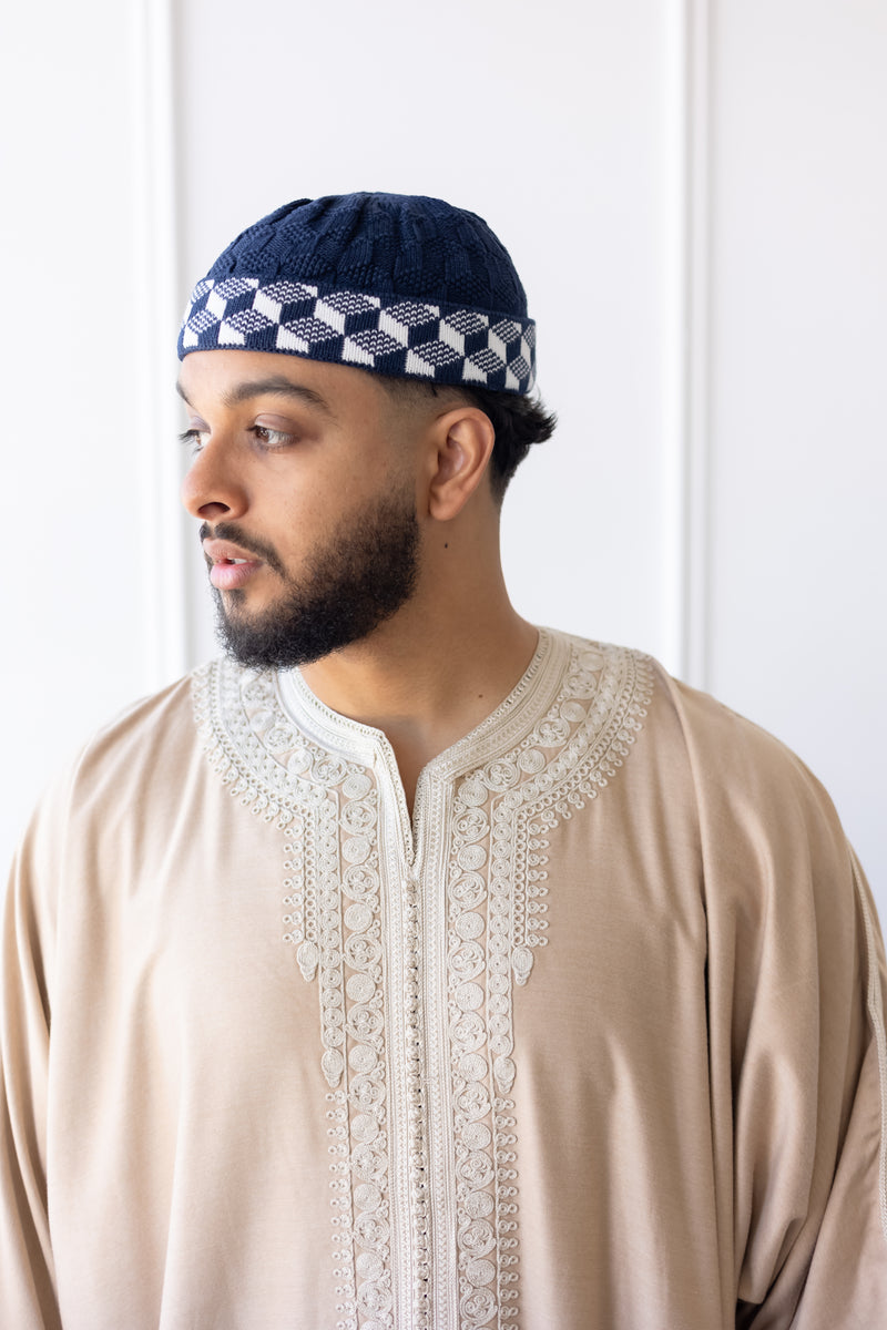 TrueFit Brimless Kufi Skullcap (Blue)