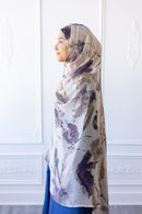 New Printed Chiffon Hijab - Mulberry Mist