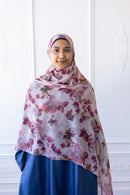 New Printed Chiffon Hijab - Blossom Rose