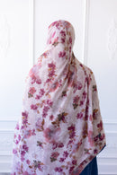 New Printed Chiffon Hijab - Blossom Rose