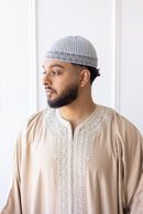 TrueFit Brimless Kufi Skullcap (Light Grey)