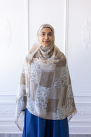 New Printed Chiffon Hijab - Sandy Dusk