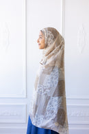 New Printed Chiffon Hijab - Sandy Dusk
