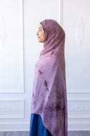 New Printed Chiffon Hijab - Plum Whisper
