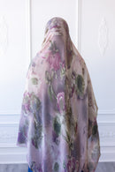New Printed Chiffon Hijab - Mauve Blossom