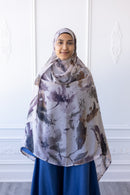 New Printed Chiffon Hijab - Midnight Mist