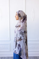 New Printed Chiffon Hijab - Midnight Mist