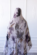 New Printed Chiffon Hijab - Midnight Mist