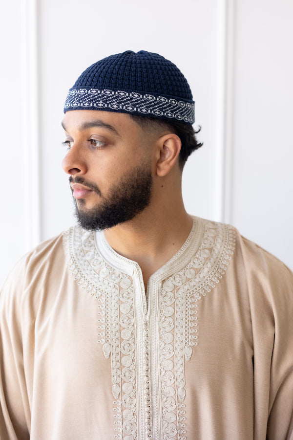 TrueFit Brimless Kufi Skullcap (Blue)