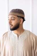 TrueFit Brimless Kufi Skullcap (Brown)