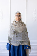 New Printed Chiffon Hijab - Olive Dusk