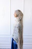 New Printed Chiffon Hijab - Olive Dusk