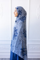 New Printed Chiffon Hijab - Sapphire Breeze