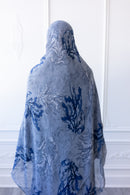 New Printed Chiffon Hijab - Sapphire Breeze