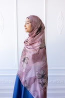 New Printed Chiffon Hijab - Blush Petal