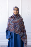 New Printed Chiffon Hijab - Twilight Blossom