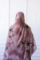 New Printed Chiffon Hijab - Blush Petal