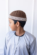 TrueFit Brimless Kufi Skullcap (Brown)
