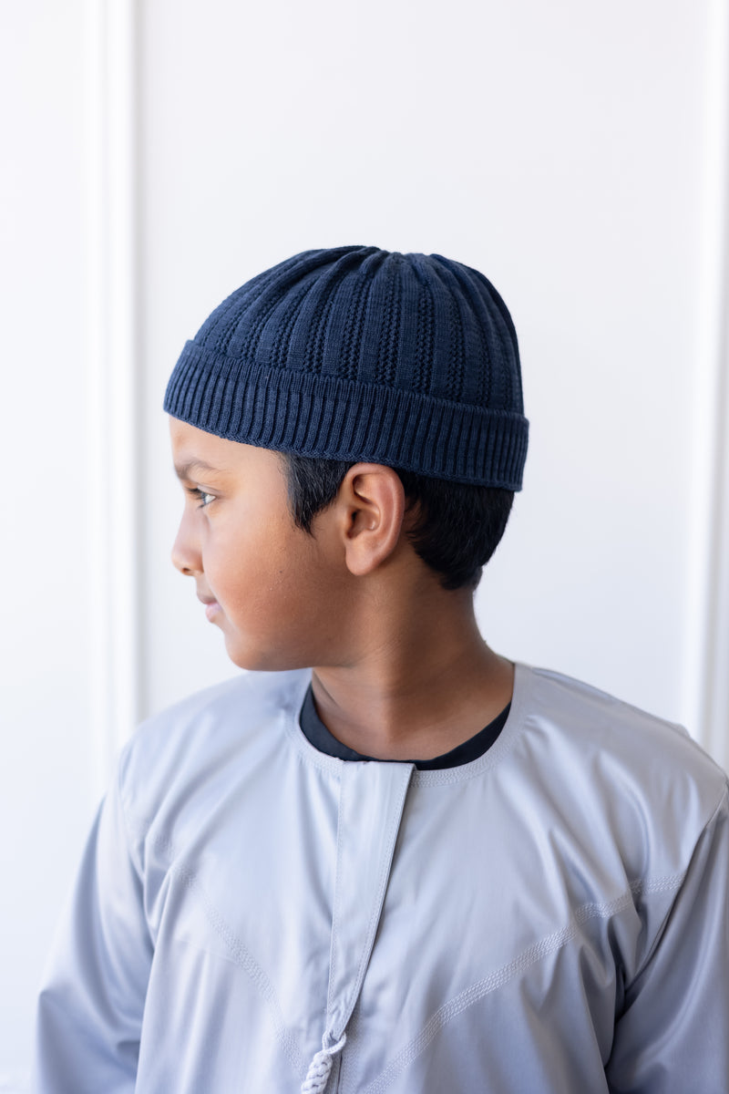 TrueFit Brimless Kufi Skullcap (Blue)