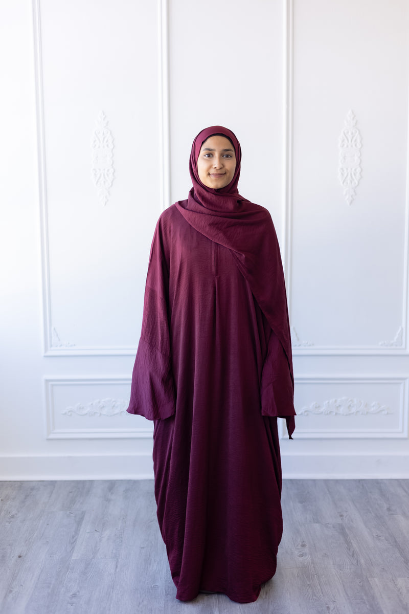 Noor Burgundy Prayer Dress