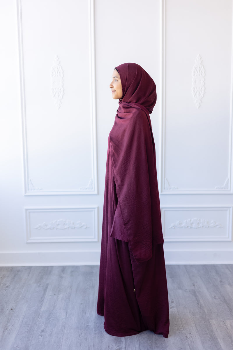 Noor Burgundy Prayer Dress