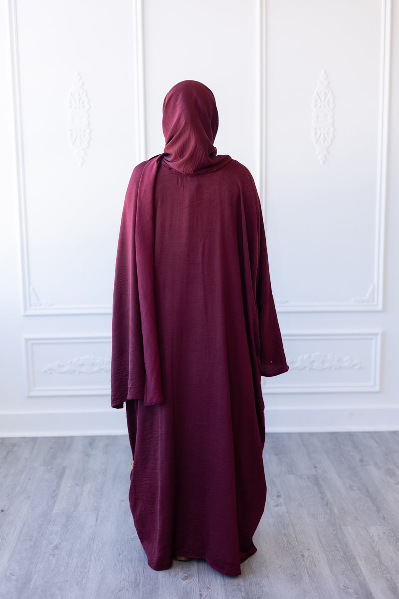 Noor Burgundy Prayer Dress
