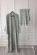 Pashmina Open Abaya - Spring Leaf