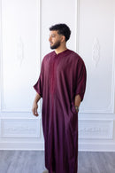 Sultan Moroccan 3/4 Sleeve Thobe (Maroon)