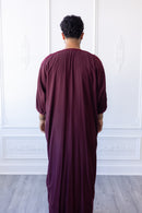 Sultan Moroccan 3/4 Sleeve Thobe (Maroon)