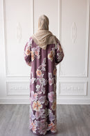 Floral Bloom Glam Abaya – Mauve