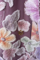 Floral Bloom Glam Abaya – Mauve