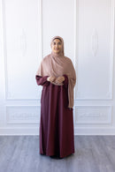 Butter Khadija Abaya (Maroon)