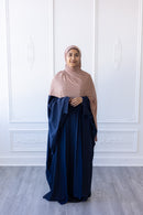 Slip Dress and Loose Fit Abaya Navy Blue