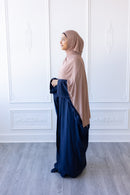 Slip Dress and Loose Fit Abaya Navy Blue