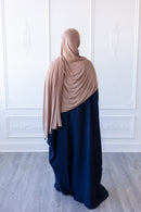 Slip Dress and Loose Fit Abaya Navy Blue