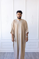 Sultan Moroccan 3/4 Sleeve Thobe (Cream)