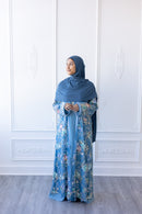 Aurora Bloom Glam Abaya – Sky Blue
