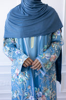 Aurora Bloom Glam Abaya – Sky Blue