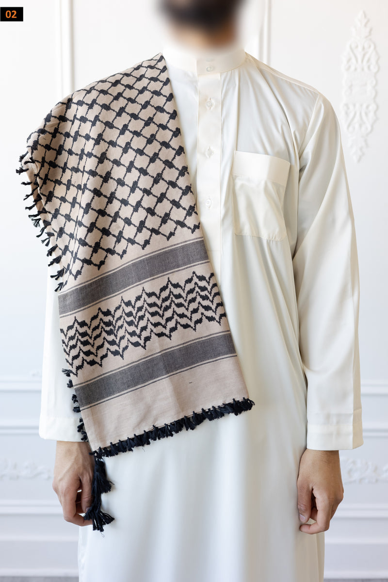 Black Tassles and Stitch Imamah (3 Colours)