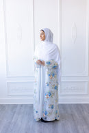 Aurora Bloom Glam Abaya - Winter Pearl