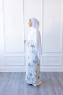 Aurora Bloom Glam Abaya - Winter Pearl