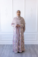 Aurora Bloom Glam Abaya – Blush Pink